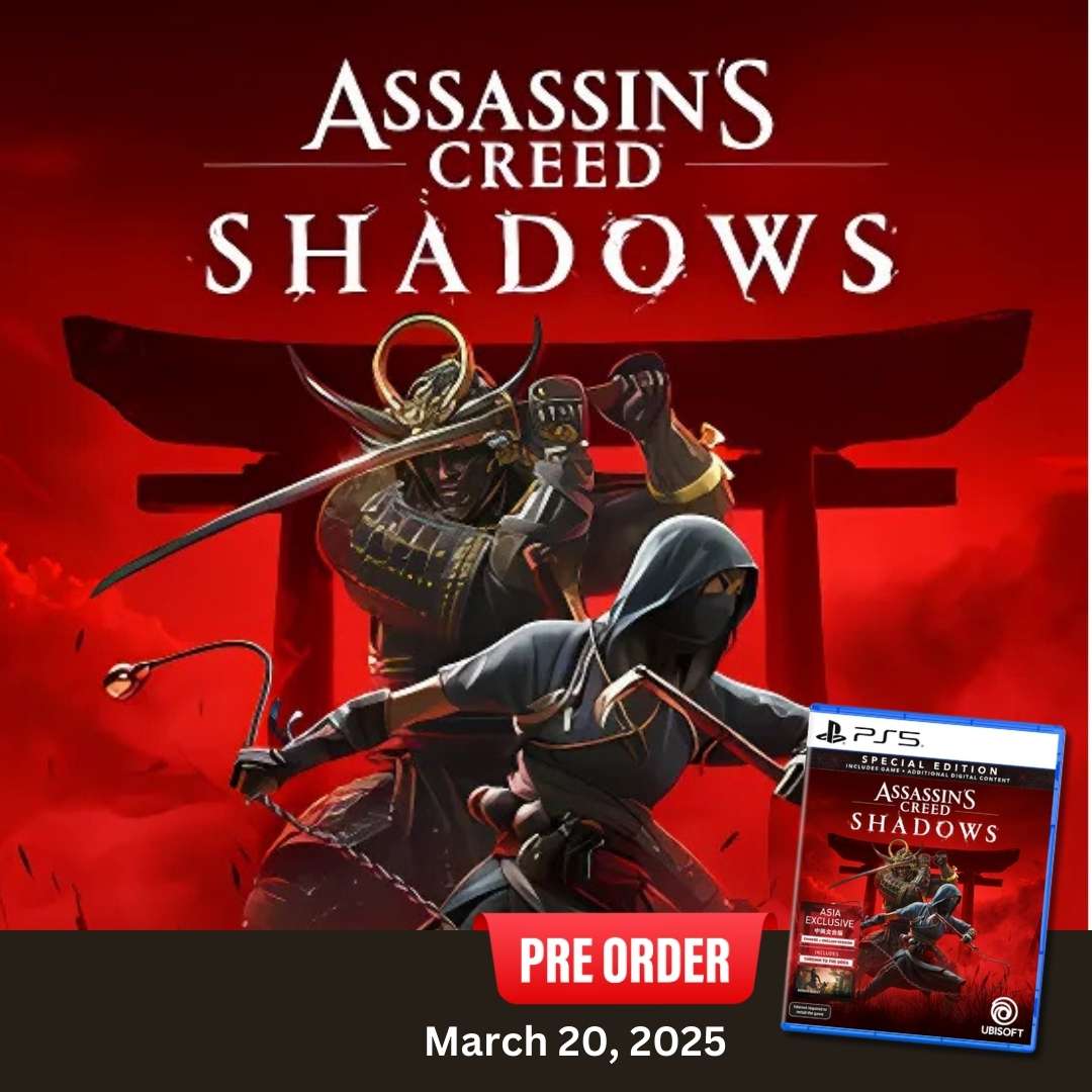 PS5 Game Assassins Creed Shadow just at Gamedyssey